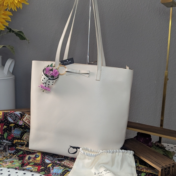 kate spade Handbags - Kate Spade ON PURPOSE White Tote Bag (Bag Charm Sold Separate)